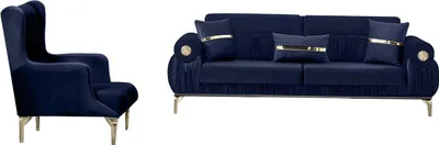 Produktbild von LİZA Polstergarnitur: 3+1 / Farbe: Marineblau