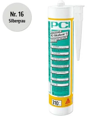 Produktbild von PCI Silcoferm® S Silikon Dichtstoff für innen und aussen silbergrau 310 ml