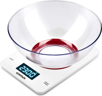 Obrázek produktu pro G3 Ferrari G20071, Elektronická kuchyňská váha, 5 kg, 1 g, Červená, Bílá, Pracovní deska, Obdélník