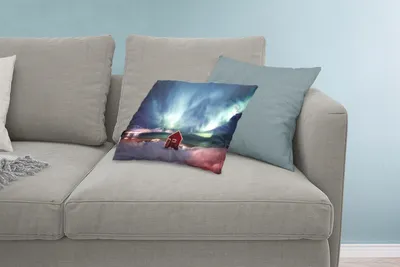 Produktbild von MuchoWow® Zierkissen Sofakissen Wohnzimmer Dekokissen 60x40 cm Nordlichter - Himmel - Nacht - Kopfkissen - Polster mit Foto