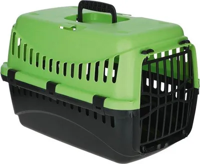 Produktbild von Transportbox für kleine Haustiere - Katzen, Hunde, Kaninchen - bis 10 kg - Kunststoff - 45 x 30 x 30 cm - Taupe Creme Katzenbank