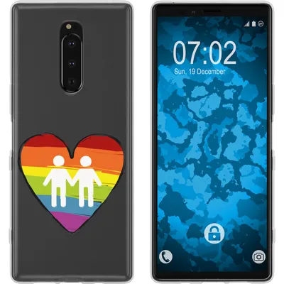 Produktbild von PhoneNatic Case kompatibel mit Sony Xperia 1 Silikon-Hülle pride Männer M3