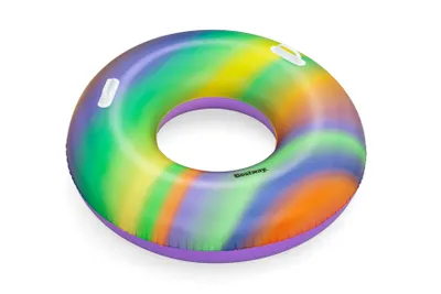 Immagine prodotto di Bestway Anello gonfiabile con maniglie arcobaleno D119 cm +12 anni spiaggia e piscina 36352