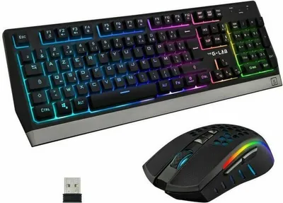 Image de THE G-LAB Pack combiné clavier et souris sans fil Tungsten AZERTY ($44.99)