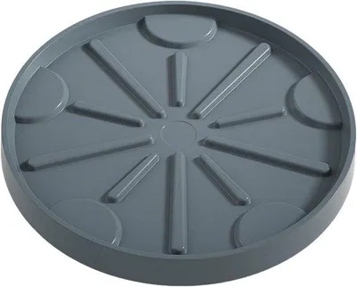 Produktbild von Pflanzenuntersetzer mit Rollen - 40 cm Durchmesser - Grau