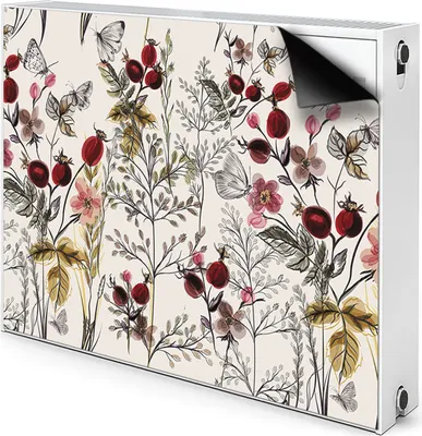 Produktbild von Magnet Heizkörper Heizkörper-Abdeckung Heizkörperabdeckung 110x60 cm - Feldblumen