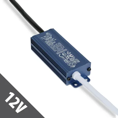 Obrázok produktu pre LED napájací zdroj 12 V, 24 W, IP67, vodotesný – transformátor 12 V DC, 2 A – LED ovládač pre vonkajšie použitie – vhodný pre LED pásiky, kamery a záhradné osvetlenie [55001-12IP], Obrázok generovaný UI