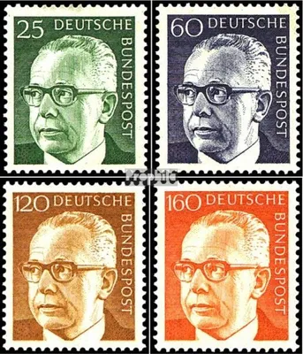 Produktbild von Briefmarken BRD (BR.Deutschland) 1971 Mi 689-692 (kompl.Ausg.) gestempelt Bundespräsident Heinemann (II)
