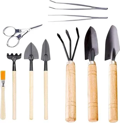 Produktbild von Famanu Gartenwerkzeug Set - Ergonomische Handgriffe - 10-teilig