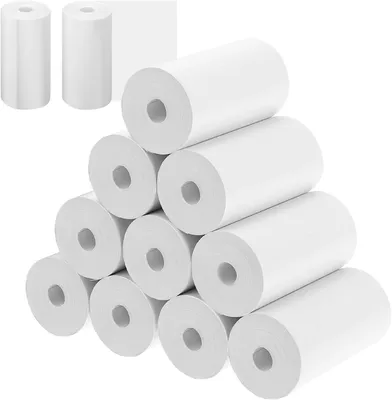 Produktbild von 10 Rollen Kinderkamera-Papierrollen, Weißes Kamera Thermopapier, Drucker Papier kompatibel mit den meisten Sofortbildkamera Kinder und Mini Thermodrucker