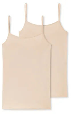 Produktbild von Schiesser Damen 2 er Pack Spaghettitop Gr. 46  sand