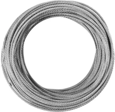 Imagen del producto de Cables eléctricos, 7 x 7 mm, 30 metros, acero inoxidable, capacidad de carga de 160 kg