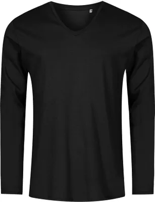 Produktbild von X.O V-Ausschnitt Langarmshirt Herren, Schwarz, XXL