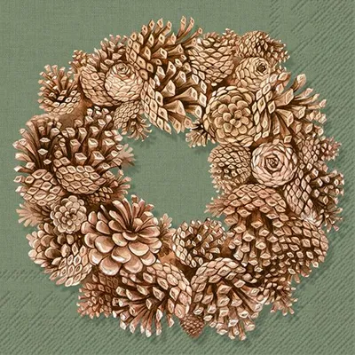 Produktbild von CONE WREATH Green Lunch-Servietten L1024620