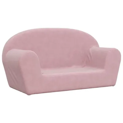 Immagine prodotto di vidaXL Divano per bambini a 2 posti in morbido peluche rosa