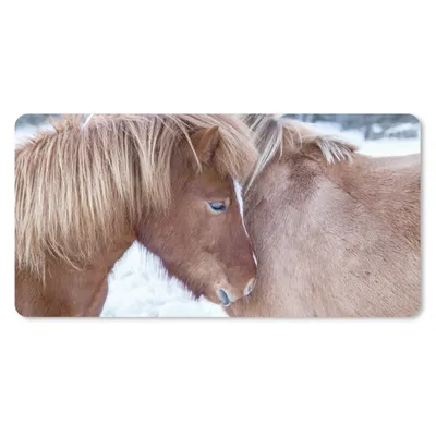 Produktbild von MuchoWow® Mauspad Mousepad Pferde - Fohlen - Schnee 60x30 cm - Mousepads - Maus Mat - Pad - Mausunterlage - Nachhaltig