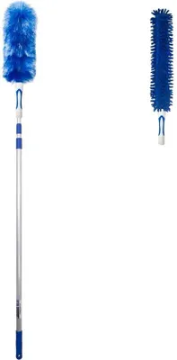 Produktbild von Famanu Teleskop-Plumeau Extra lang - 3-4 Meter Reichweite - Chenille - Doppelpack - Flexibel und waschbar