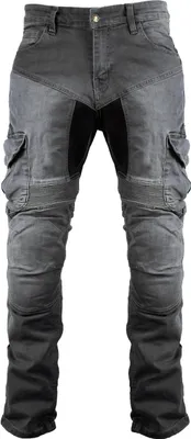 Produktbild von Herren Motorradjeans, Cargo Jeans mit Protektoren, in Grau(W42 / L32)