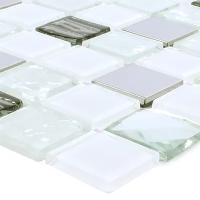 Produktbild von Mosaikfliesen Admont Weiss Diamant Quadrat