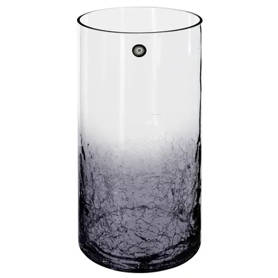 Image de Vase en verre avec effet craquelé, hauteur 30 cm, vert