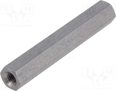Productafbeelding van 10 afstandsmuffen met schroefdraad, 35 mm binnendiameter, M3 schroefdraad, zeshoekig, 144x35 mm