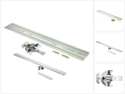Produktbild von Festool FS-WA Winkelanschlag für Führungsschiene FS/2 60º Schnitt + Verlängerung FS-WA-VL + FS 1400/2-KP Führungsschiene 1400 mm