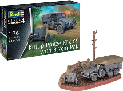 Produktbild von Revell Model Set Krupp Protze KFZ 69 with 3,7cm Pak 1:76