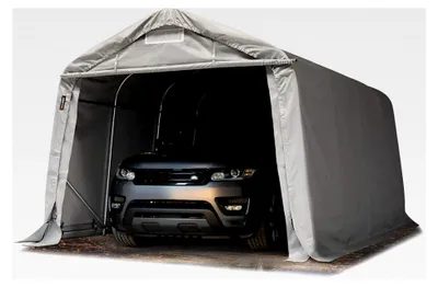Produktbild von Garagenzelt Carport 3,3 x 4,8 m in grau, Unterstand aus PVC 800 N und stabiler Stahlrohrkonstruktion