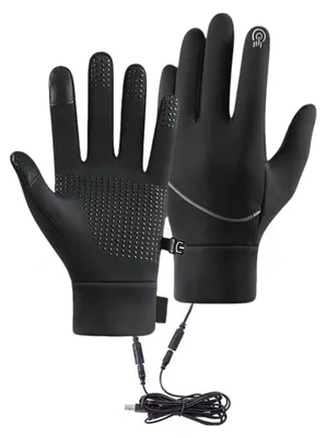 Produktbild von Wasserdichte, beheizbare Handschuhe für Damen und Herren – wiederaufladbar, mit Touchscreen, rutschfesten Handflächen und ideal zum Skifahren, Radfahren und Wandern.