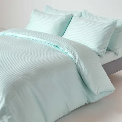 Obrázek produktu pro HOMESCAPES Damaškové povlečení aqua blue hustota vláken 330, 260 x 220 cm