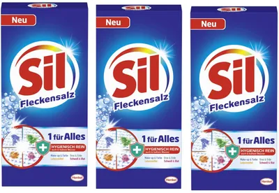 Produktbild von Sil 1 für Alles Fleckensalz Fleckenentferner 3x500 g Reiniger Reinigungsmittel