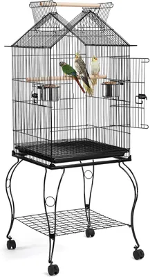 Produktbild von Vogelkäfig Wellensittlichkäfig mit Ständer Vogelvoliere Käfig Vogelhaus 145 cm hoch
