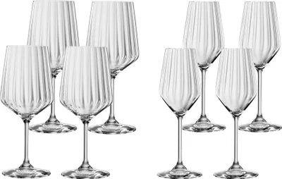 Produktbild von Spiegelau Lifestyle 4x Rotwein + 4x Champagner Gläser