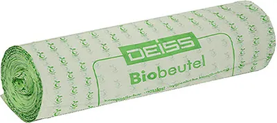 Produktbild von DEISS 06030 - ECOVIO® - 30 L Biobeutel 450 x 680 mm - 10 Stk. auf Rolle / -Müllbeutel / EMIL DEISS