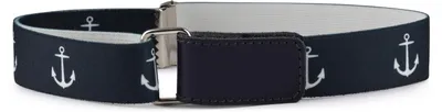 Image de Ceinture élastique pour enfants Ladeheid, 1 à 12 ans, 34 à 90 cm, P15 (bleu marine/ancre, 0 à 2 ans)