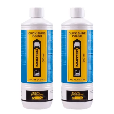 Produktbild von 2 Stück INNOTEC Quick Shine Polish 500 ml – Hochglanz-Lackpolitur & Schutz für neuwertige Kfz-Lacke, auch dunkelblau/schwarz – langanhaltender Schutz