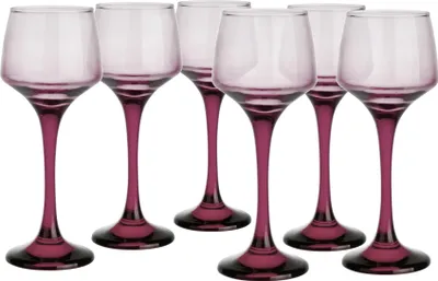 Produktbild von Glasmark Krosno Schnapsgläser 6er Set 75 ML Gläser Set Für Schnaps Vodka Glas Shots Likör Schnapsglas Shotgläser Likörgläser Geschenkset Wodka Rubinrot 6 x 75 ML