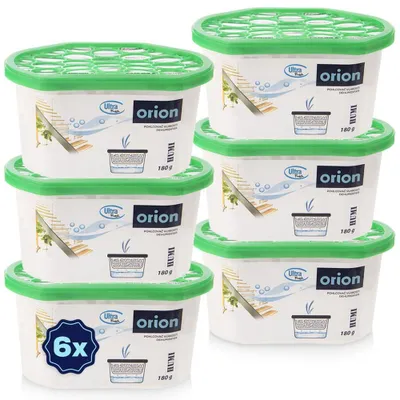 Obrázok produktu pre Orion | Pohlcovač vlhkosti sada 6 ks 180 g - Granulátový pohlcovač - Neutral - až do 20 m²