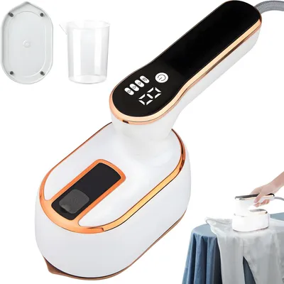 Produktbild von MODFU Dampfbügeleisen, Elektrischer Hand-Dampfglätter, Tragbarer Bügeleisen für Zuhause & Reisen, Mini Dampfbügeleisen, Vertikales Glätten, Reisebügeleisen, Kleidung & Stoffpflege, schnelles Aufheizen, Weiß