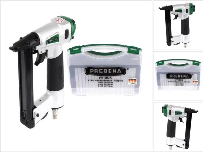 Produktbild von Prebena DNPF16 Luftdruck Druckluftnagler Drucklufttacker + PF-BOX Heftklammern 9.000 Stk