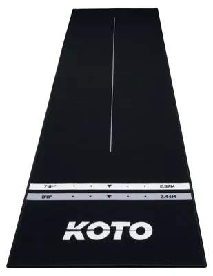 Productafbeelding van Dartmat tapijt - 285 x 80 cm - Zwart, grijs en wit - Antislip