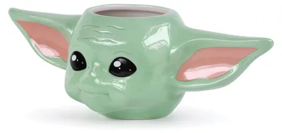 Produktbild von Star Wars Baby Yoda 3D Design Keramik Tasse in Grün, 400 ml Füllmenge