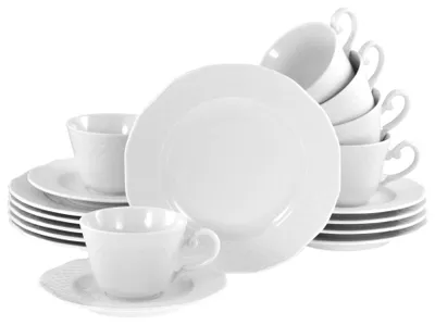 Produktbild von CreaTable, 24589, Arianne Weiss, Kaffeeservice 18-tlg, Porzellan