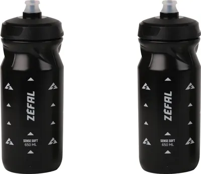 Zdjęcie produktu dla Bidony - zestaw 2 sztuk - 650 ml - bez BPA - czarne