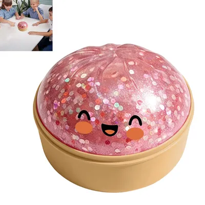Produktbild von Niedlicher Dumpling-Squishy – mysteriöses Bao-Design, Stressabbau-Spielzeug, große leuchtende Knautschbälle, geeignet für Kinder & Erwachsene