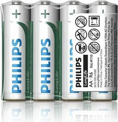 Zdjęcie produktu dla Bateria cynkowo-chlorkowa Philips AA LongLife - 4 szt