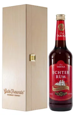 Produktbild von Ron Taboga Echter Rum 54% mit Geschenk-Holzkiste