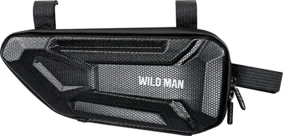 Produktbild von Wildman, Wasserdichte Fahrradtasche (1.5L, stoßfest, Klettverschluss), Schwarz