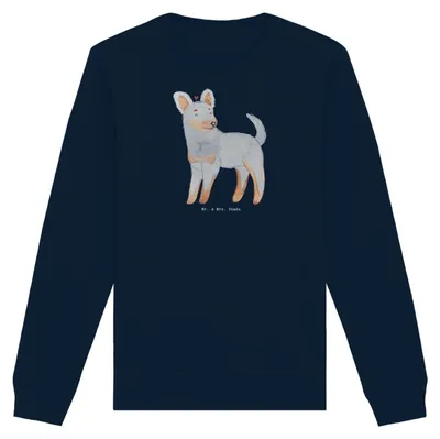 Produktbild von Mr. & Mrs. Panda Baumwoll Sweatshirt Prager Rattler Moment Größe XXL - French Navy - Geschenk, Bio Pullover, Pulli, Pincher, Sweater