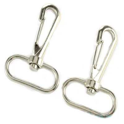 Produktbild von 10 Schnapphaken mit Wirbel 58 x 39mm Gurtbreite 32mm Karabiner